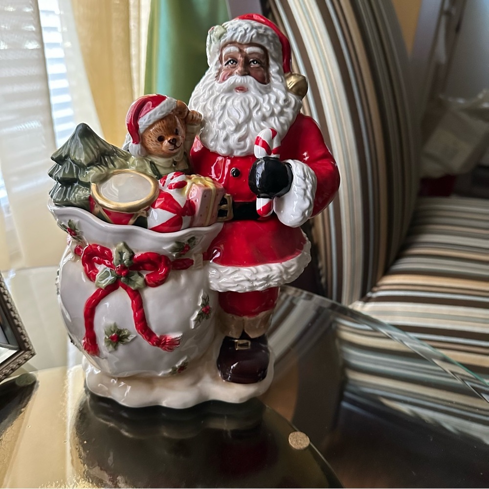 African American Santa Candy Jar
